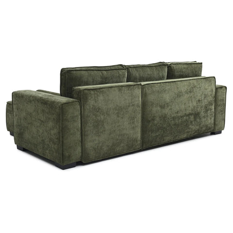 Halifax Olive Chenille Fabric Corner Sofa Bed