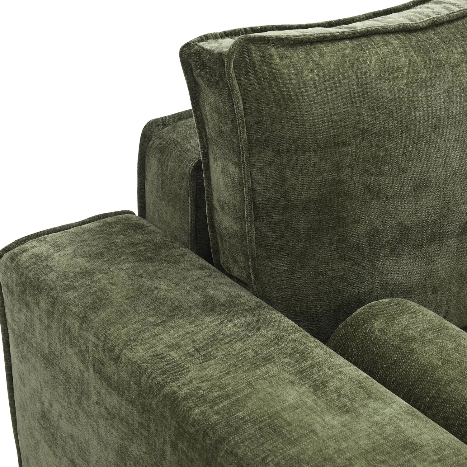 Halifax Olive Chenille Fabric Corner Sofa Bed