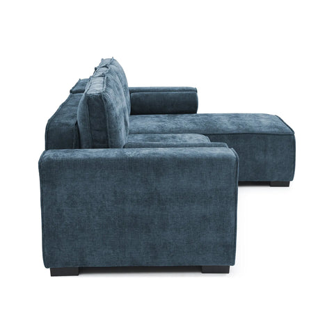 Blue Fabric sofa bed