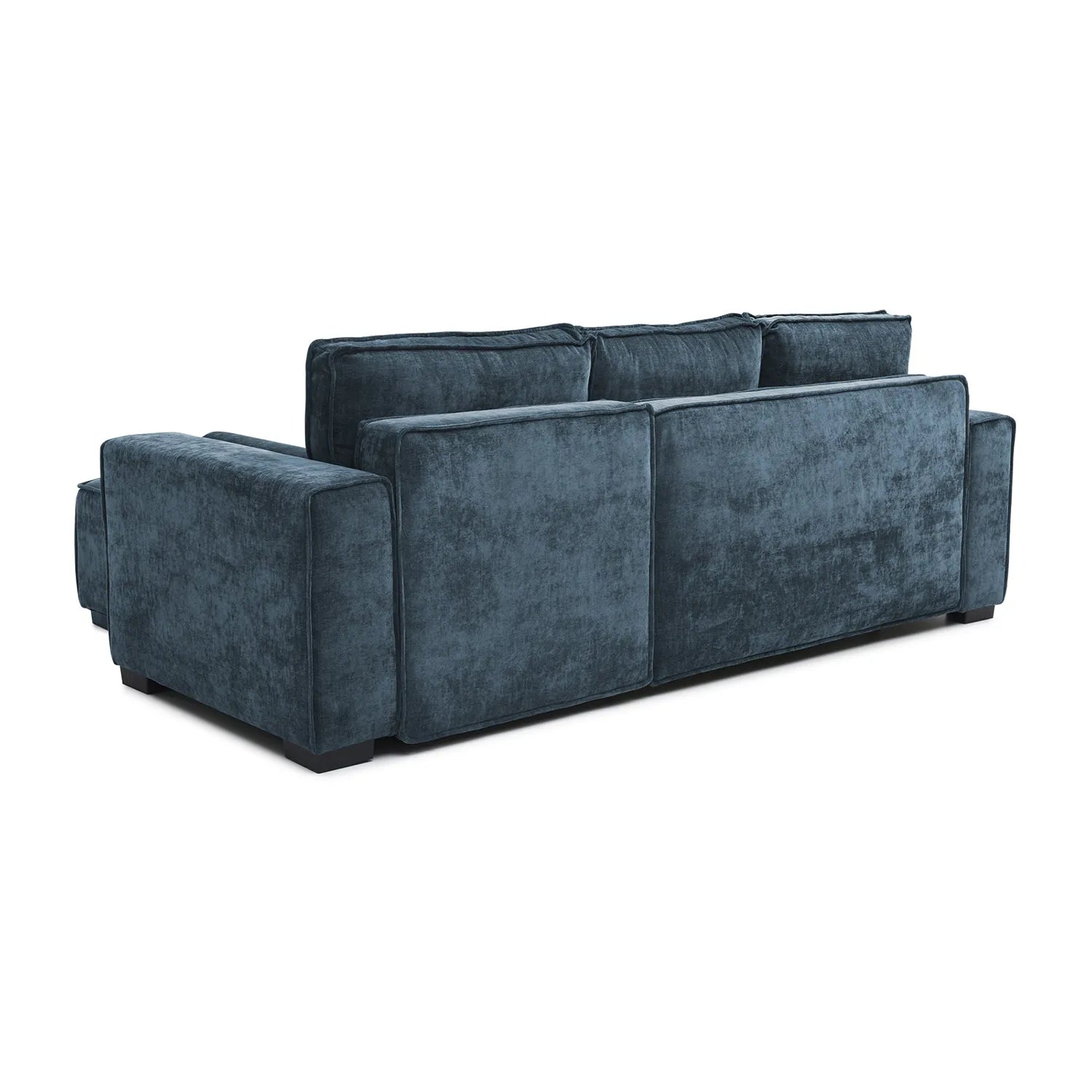 Chaise sofa Bed in Navy Blue Fabric 