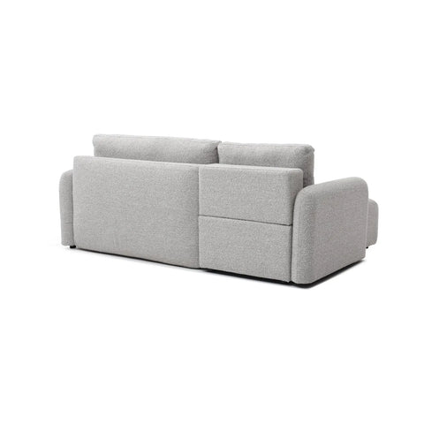 Bloom Natural Boucle Fabric Corner Sofa Bed - Back of Sofabed