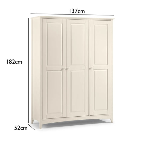 Kameo Stone White 3 Door Wardrobe