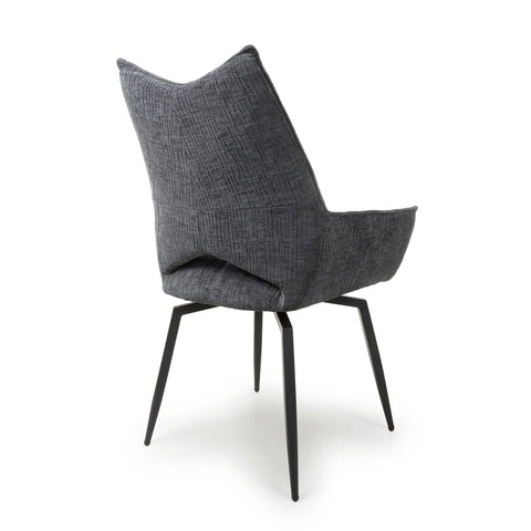 Kara Grey Swivel Dining Chairs