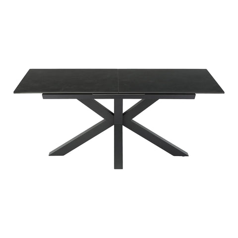 Kastonia Black Sintered Stone Ceramic Extending Dining Table  - Close View