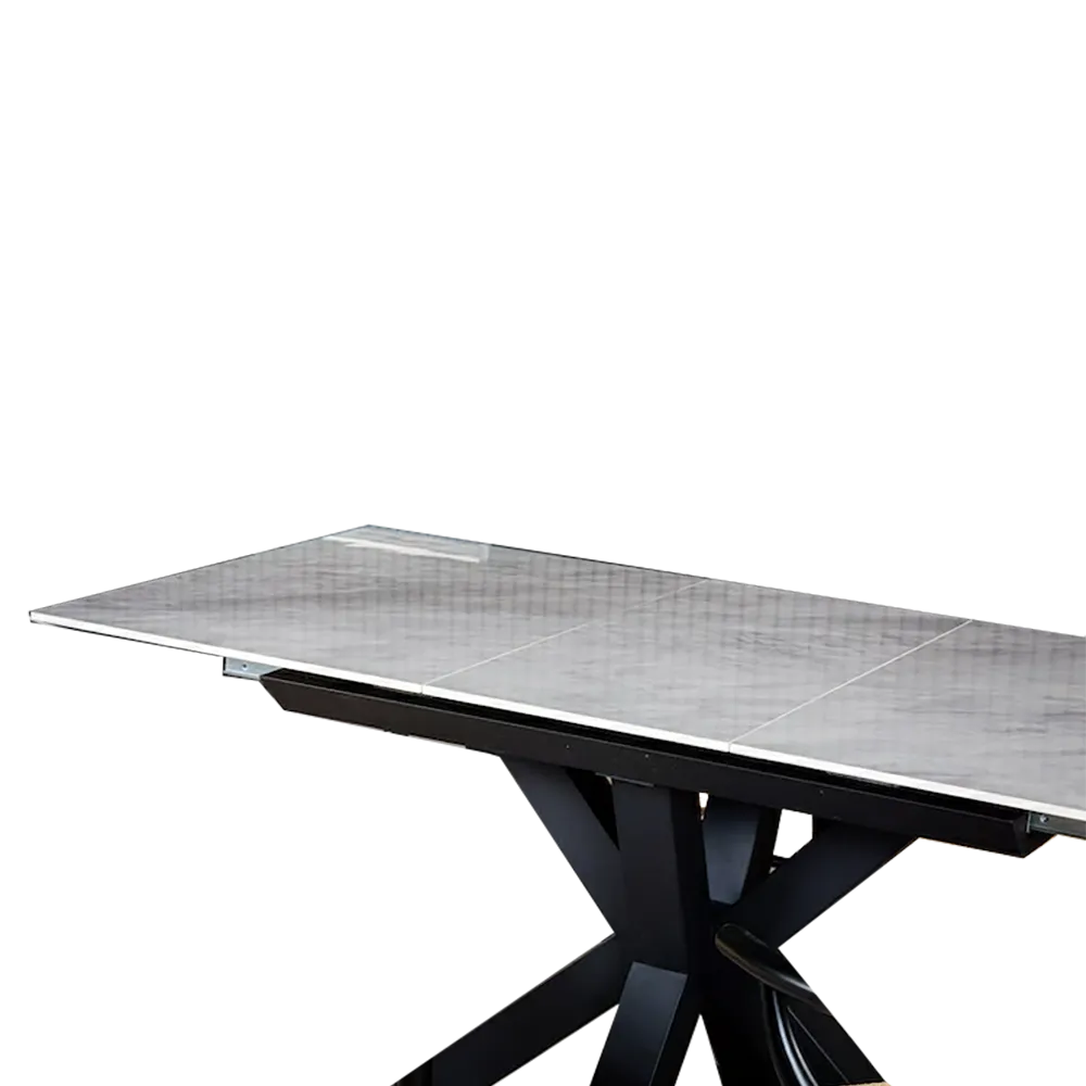 Kastonia 1.4M Muse White Gloss Extending Dining Table