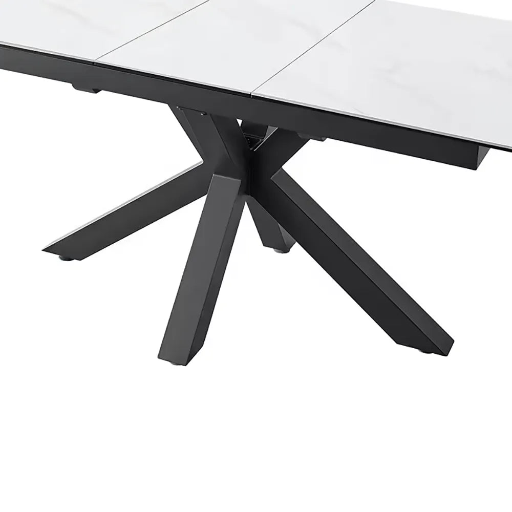 Kastonia 1.4M Muse White Gloss Extending Dining Table