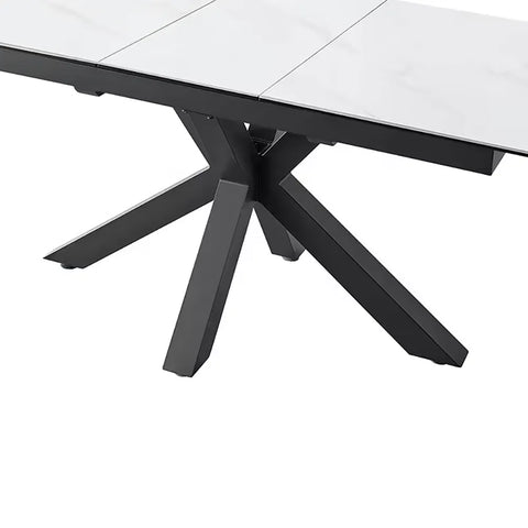 Kastonia 1.4M Muse White Gloss Extending Dining Table - Base