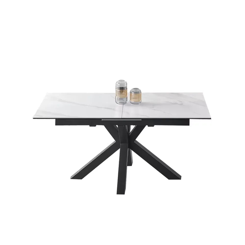 Kastonia 1.4M Muse White Gloss Extending Dining Table