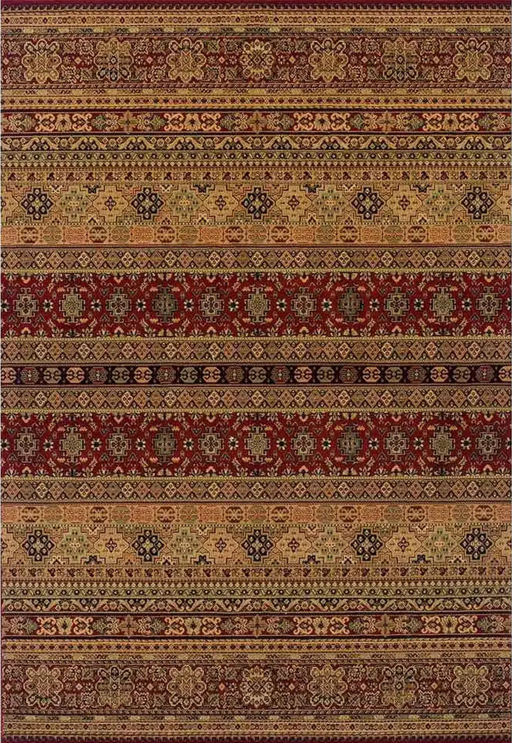 Kendra 45M Red/Gold Traditional Rug