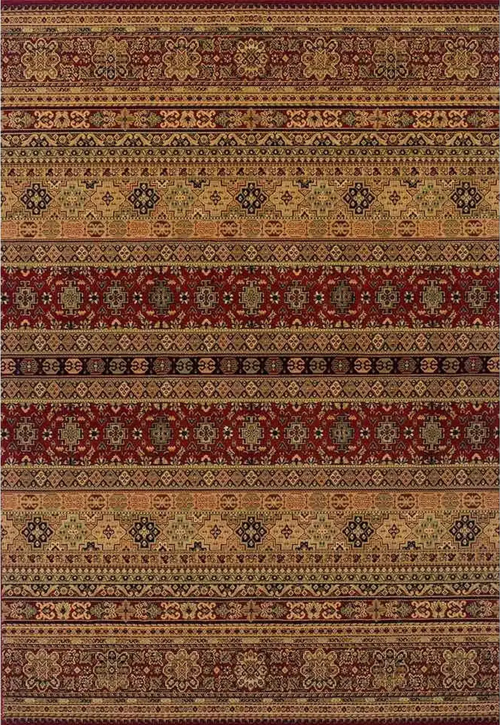 Kendra 137R Red and Cream Traditional Rug