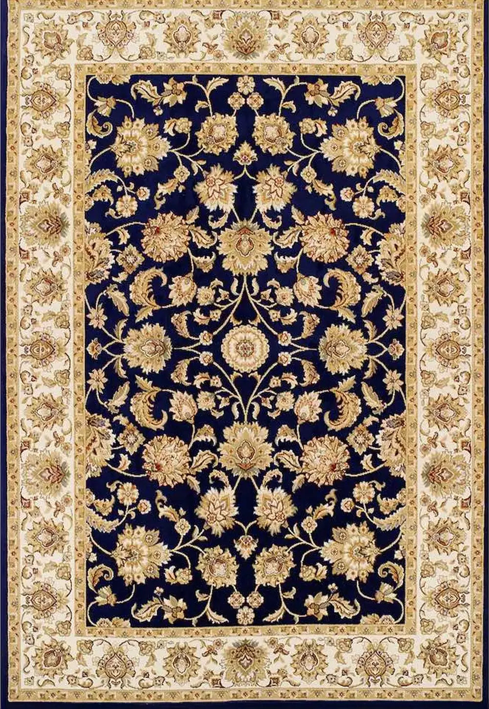 Kendra 3330B Navy Blue/ Cream Traditional Rug