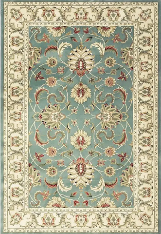 Kendra Traditional Rug, Available in 11 designs also available in 8 sizes - 45L Green/Cream Rug Main Image