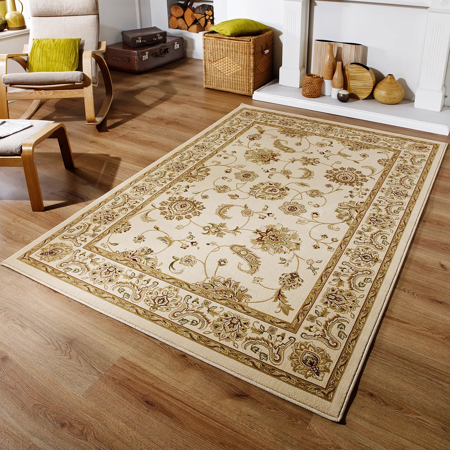 Kendra 2330X Cream and Gold Traditional Rug