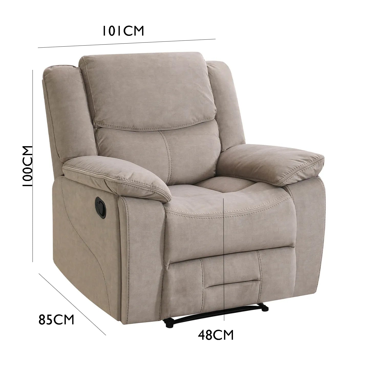 Kent Recliner Armchair in Charcoal