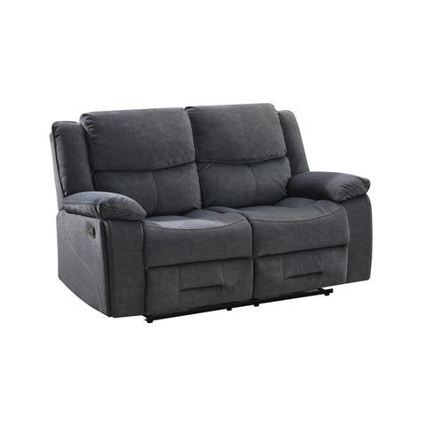 Kent 2 Seater Manual Recliner Sofa in Charcoal