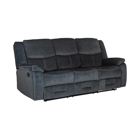 Kent 3 Seater Manual Recliner Sofa in Charcoal