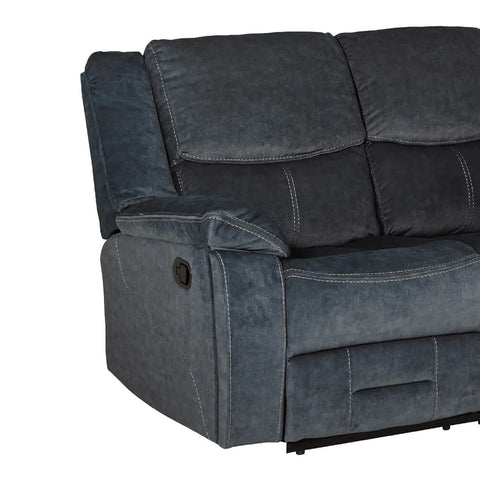 Kent Charcoal Fabric 2 Seater Manual Recliner Sofa