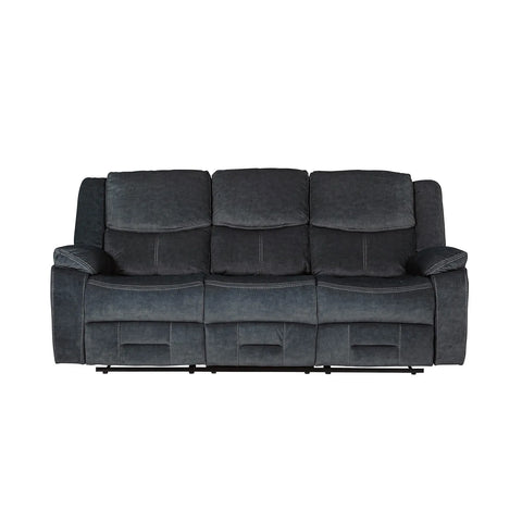 Kent 3 Seater Manual Recliner Sofa in Charcoal