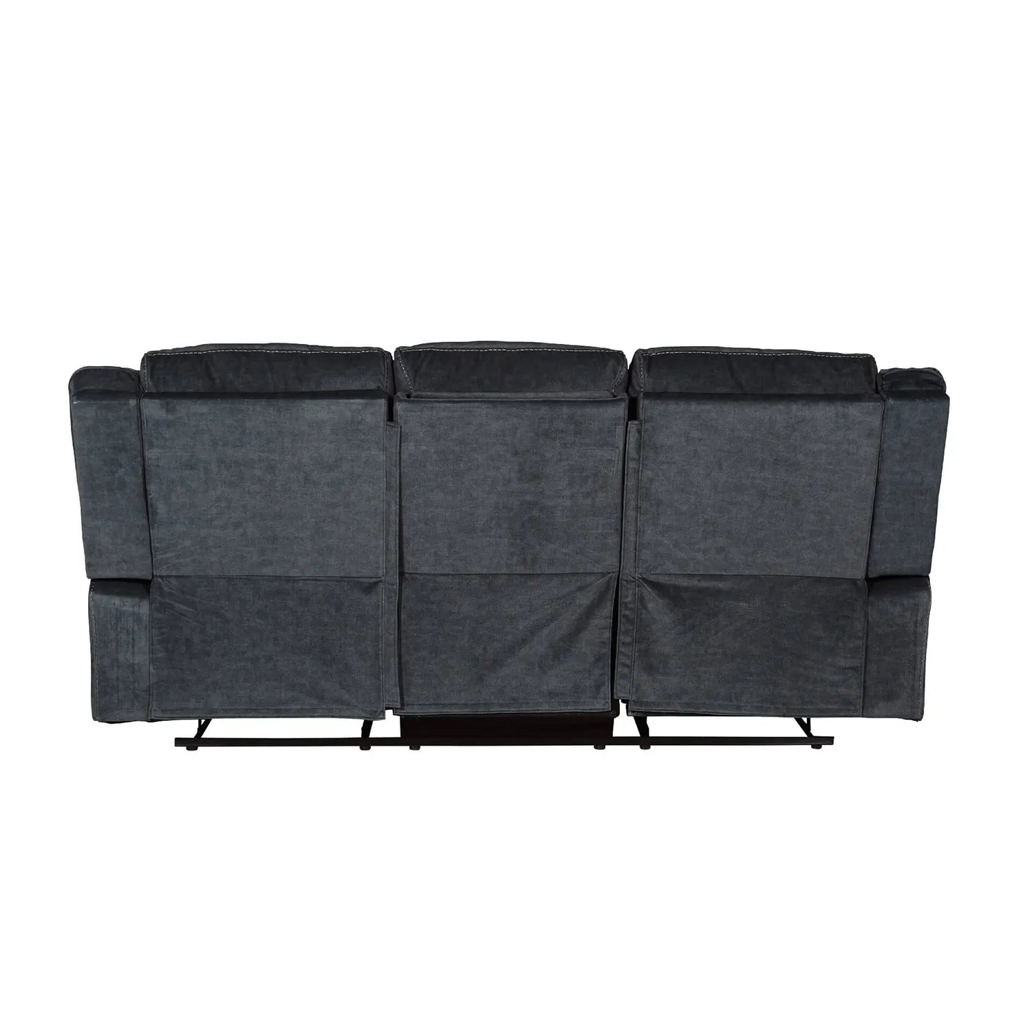 Kent 3 Seater Manual Recliner Sofa in Charcoal