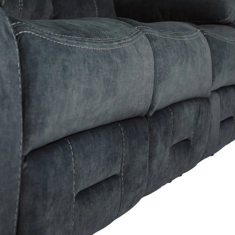 Kent 3 Seater Manual Recliner Sofa in Charcoal