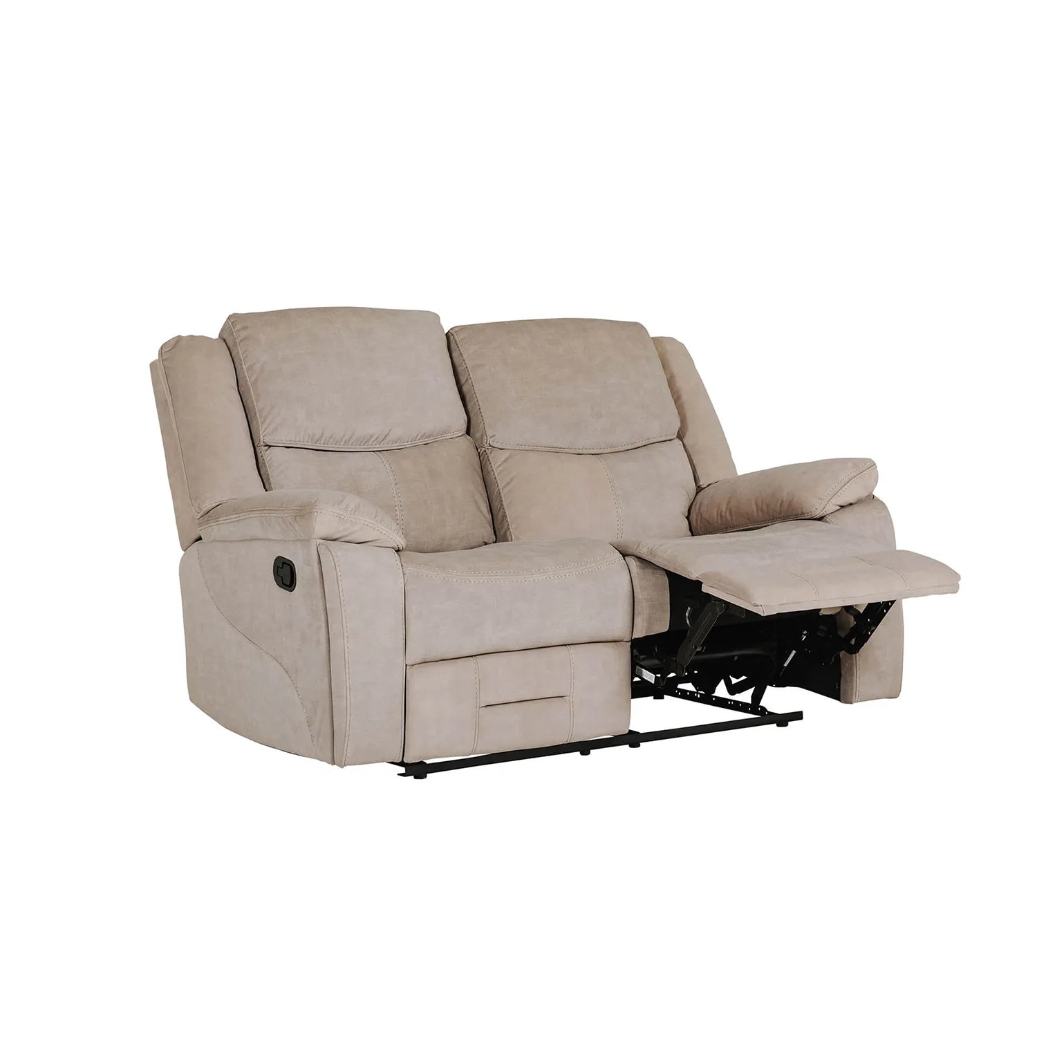 Kent 2 Seater Manual Recliner Sofa in Khaki