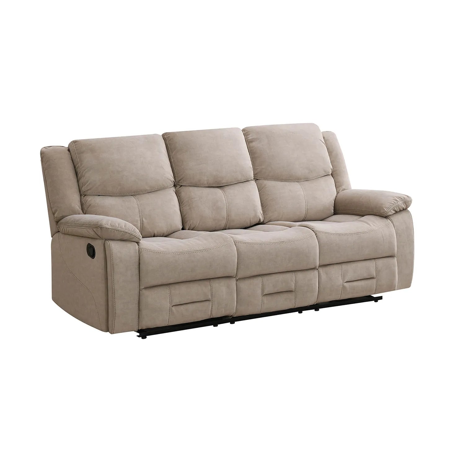 Kent 3 Seater Manual Recliner Sofa in Khaki