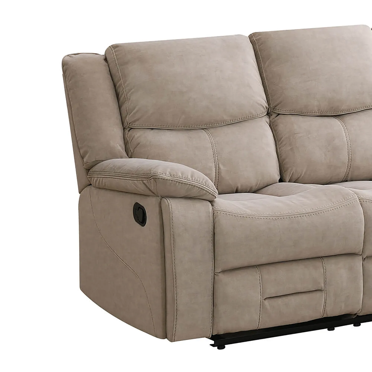 Kent 3 Seater Manual Recliner Sofa in Khaki