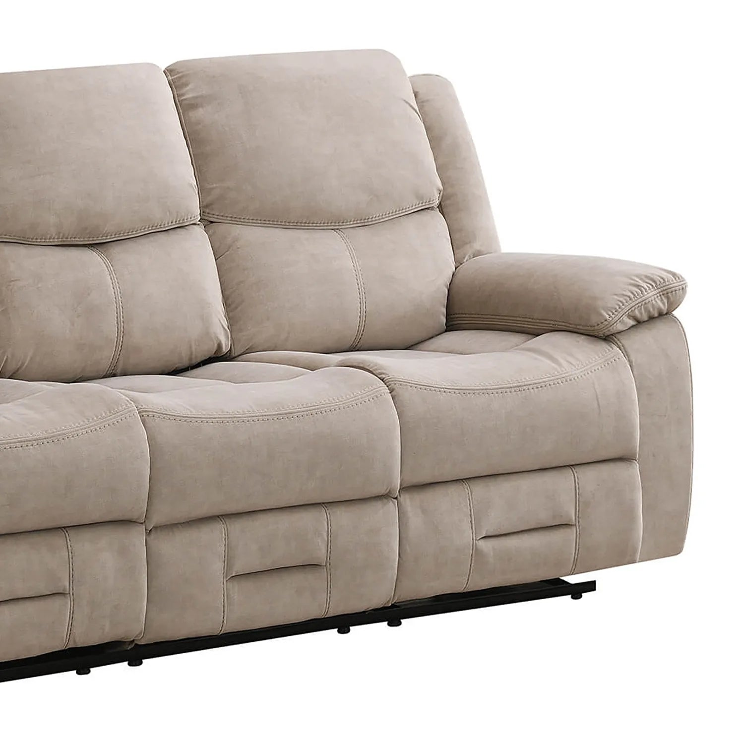 Kent 3 Seater Manual Recliner Sofa in Khaki