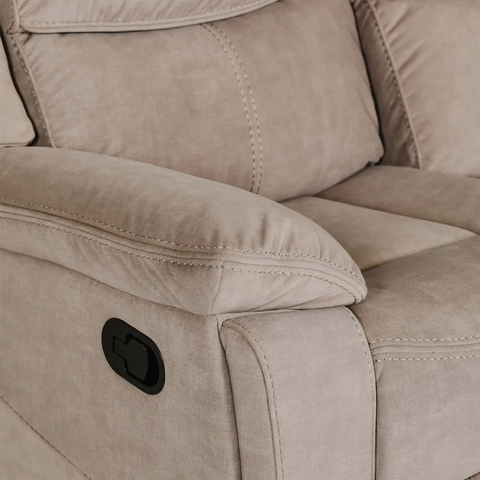 Kent 3 Seater Manual Recliner Sofa in Khaki