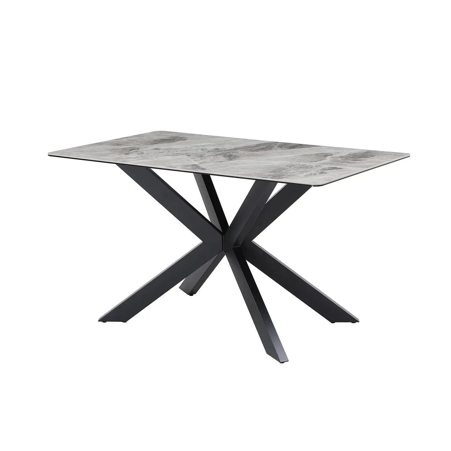 Creed 135cm Light Grey Ceramic Dining Table