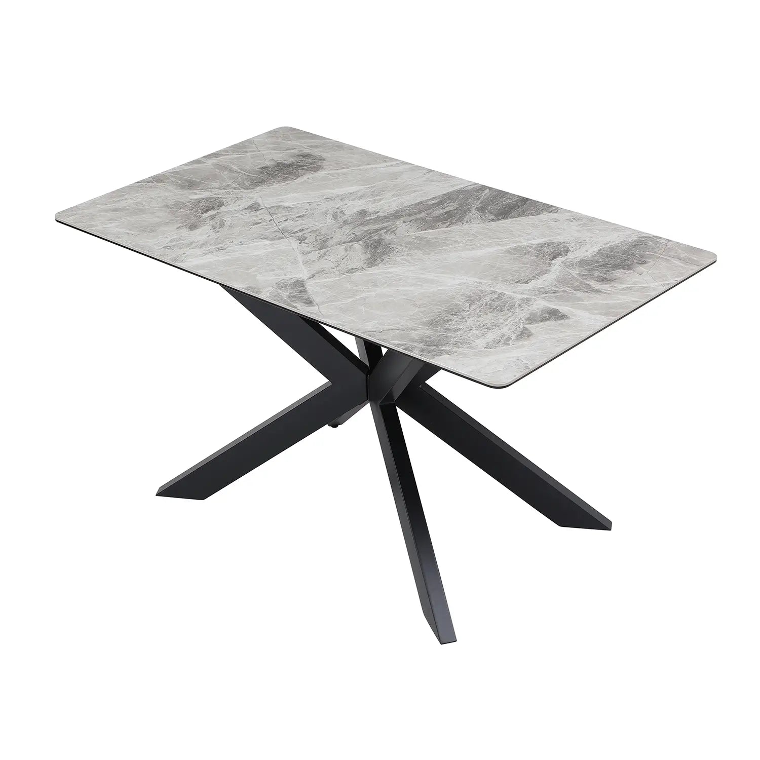 Creed 135cm Light Grey Ceramic Dining Table