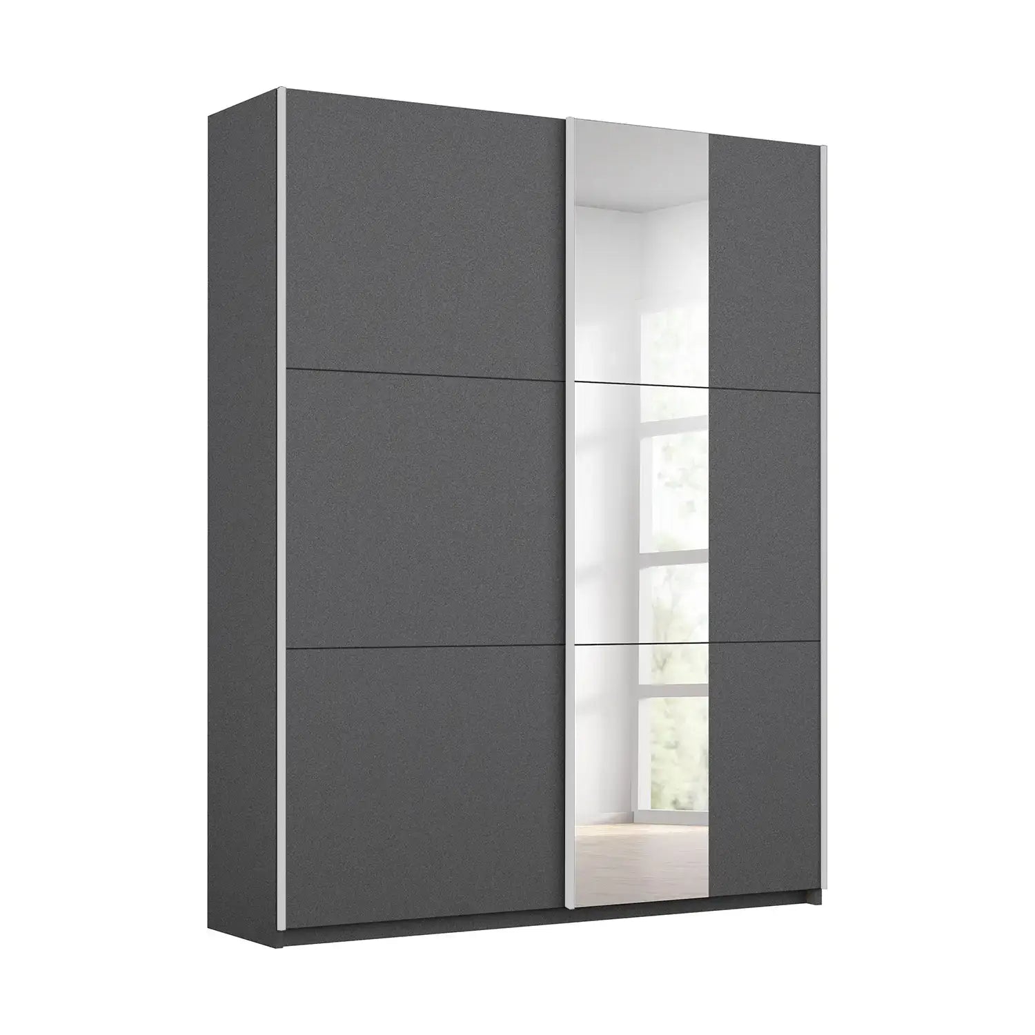 Kronach Metallic Grey Sliding Door Wardrobe