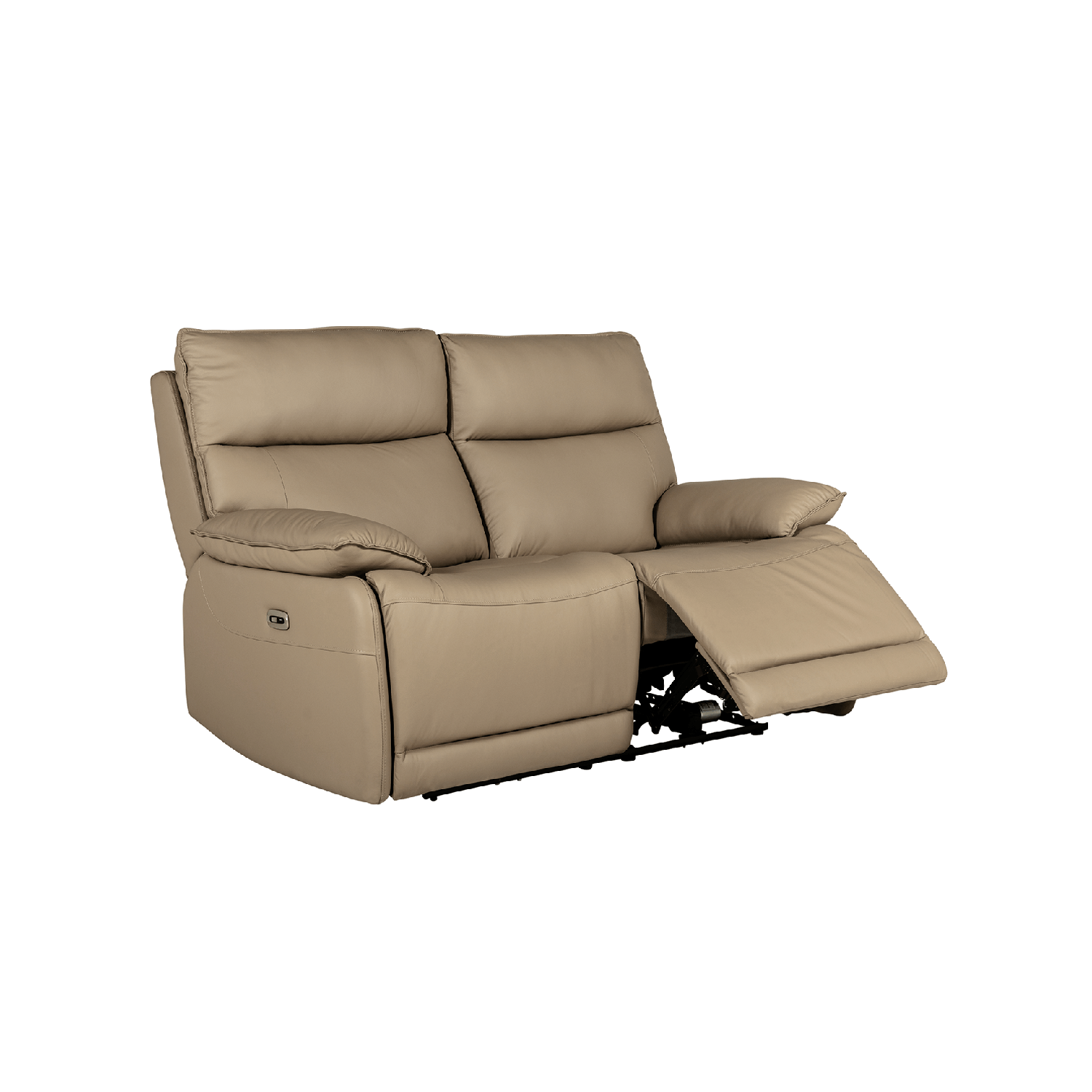 Dallas Latte Leather 2 Seater Electric Recliner Sofa