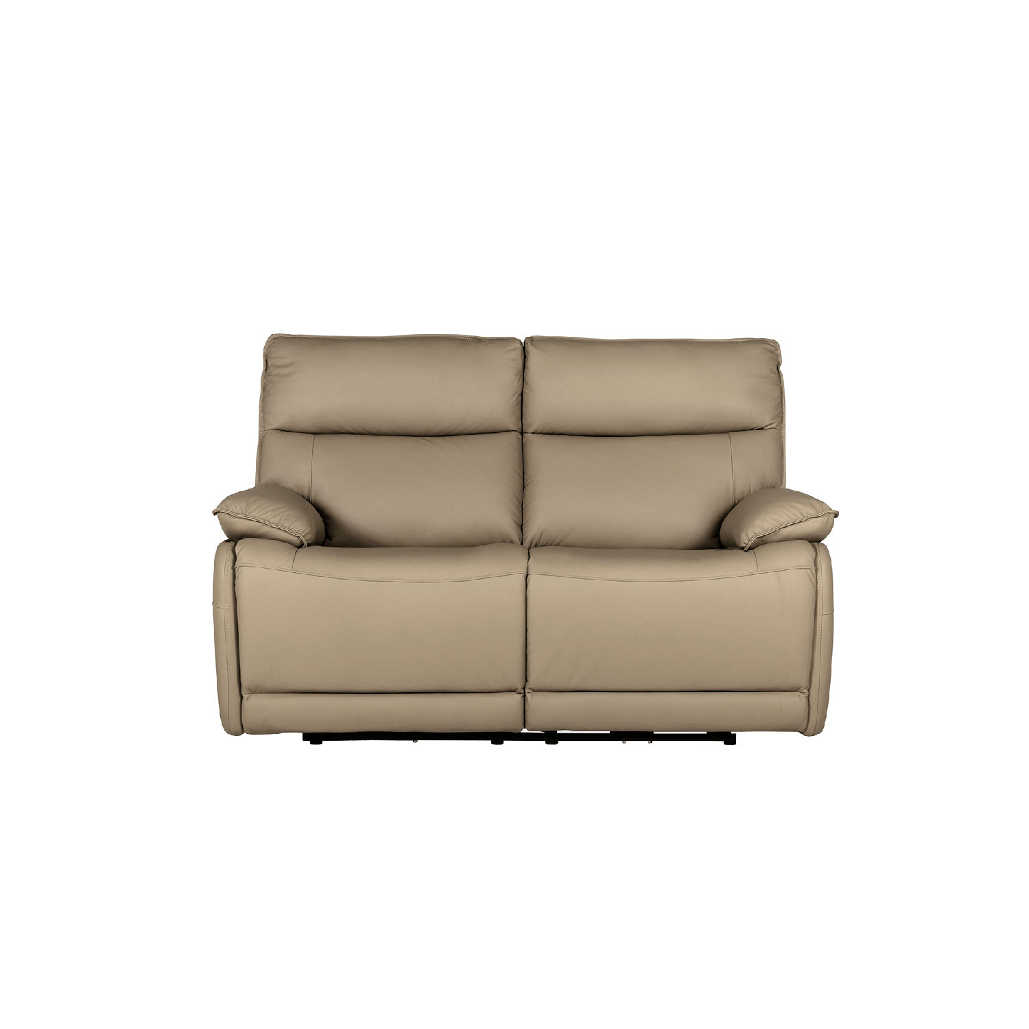 Dallas Latte Leather 2 Seater Electric Recliner Sofa