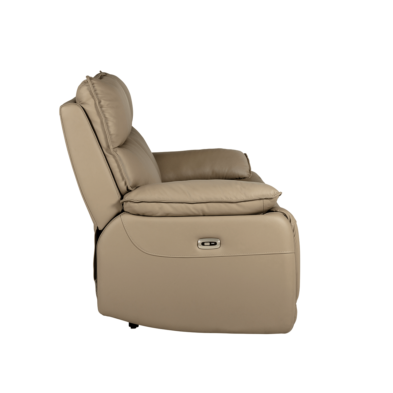 Dallas Latte Leather 2 Seater Electric Recliner Sofa