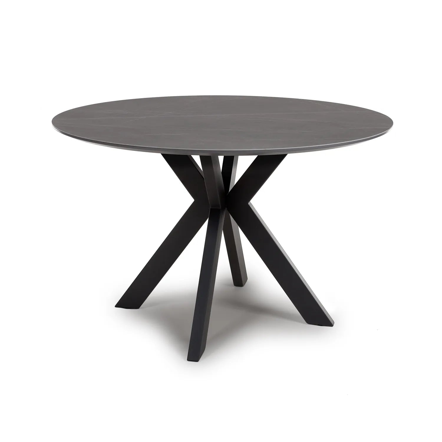 Logan 1200mm Grey Sintered Stone Round Dining Table