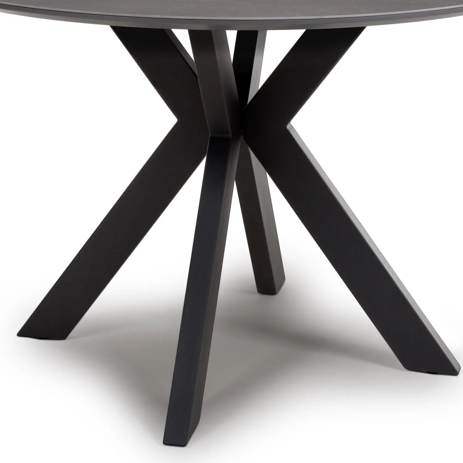 Logan 1200mm Grey Sintered Stone Round Dining Table