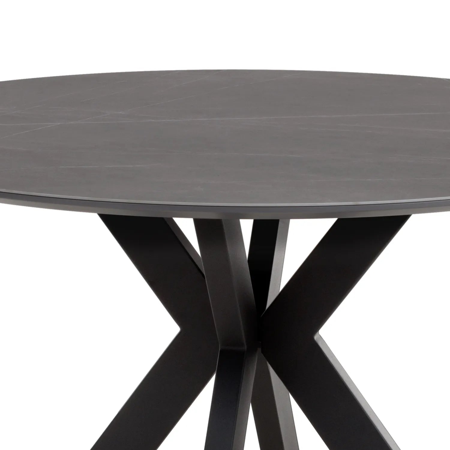 Logan 1200mm Grey Sintered Stone Round Dining Table