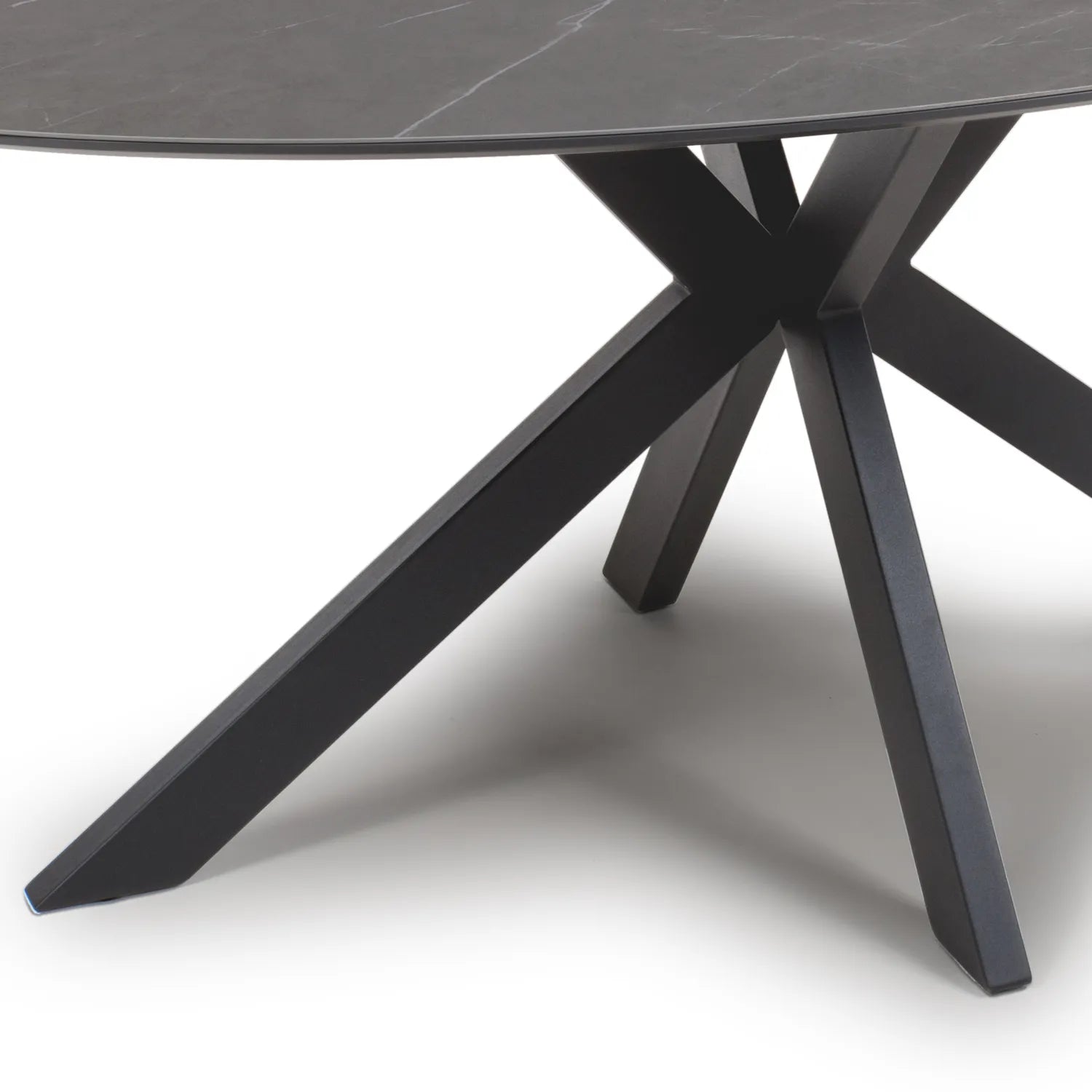 Logan 1800mm Grey Sintered Stone Oval Dining Table