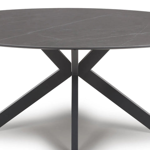 Logan 1800mm Grey Sintered Stone Oval Dining Table