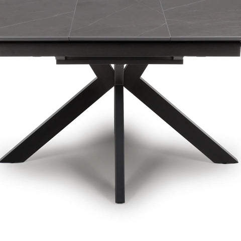 Logan Grey Sintered Stone 1400-1800mm Extending Table with Middle Extension - Leg Base