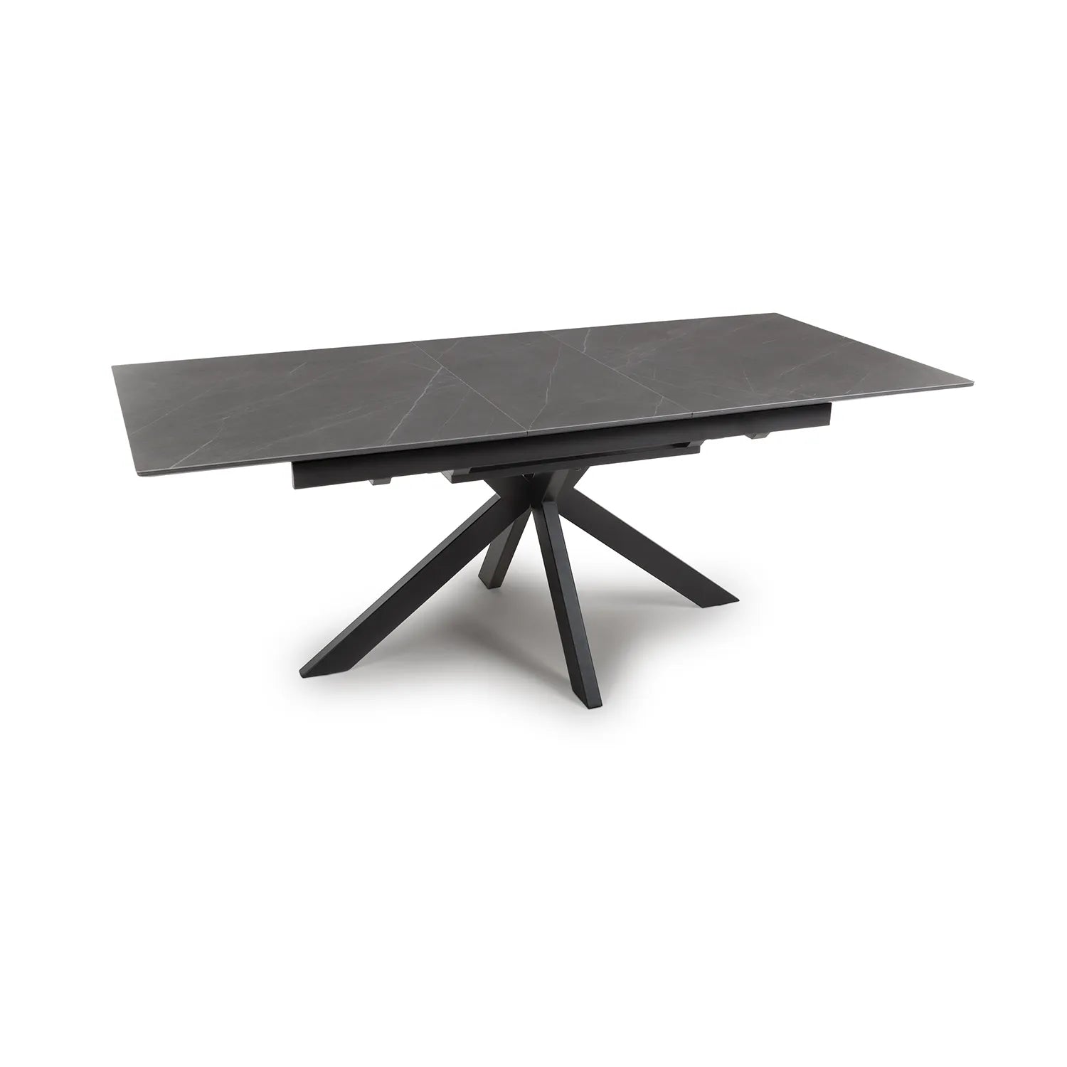 Logan  160cm Grey Sintered Stone Extending Dining Table