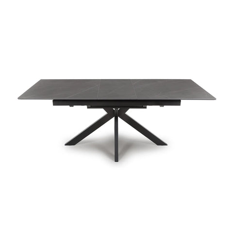 Logan Grey Sintered Stone 1600-2000mm Extending Table - Side View