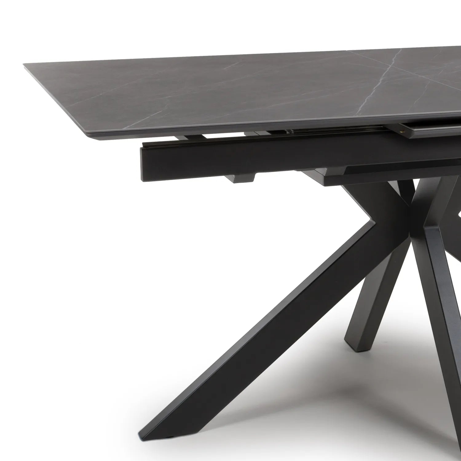 Logan  160cm Grey Sintered Stone Extending Dining Table