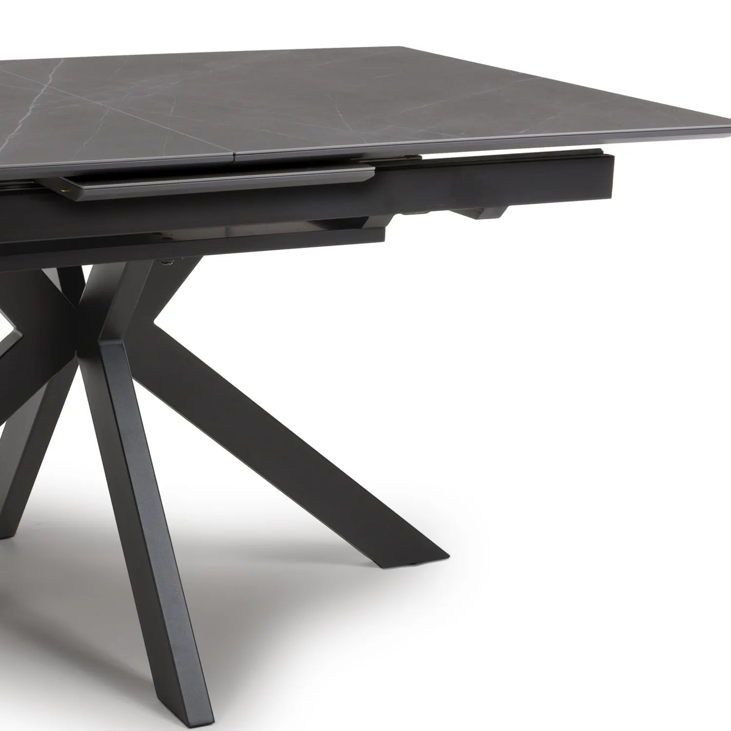 Logan  160cm Grey Sintered Stone Extending Dining Table