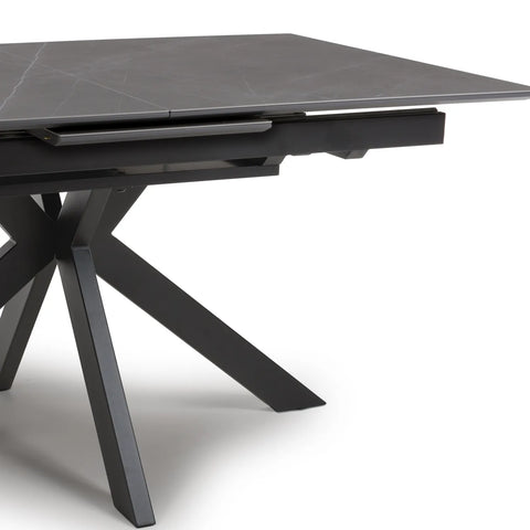 Logan Grey Sintered Stone 1600-2000mm Extending Table - Detailing