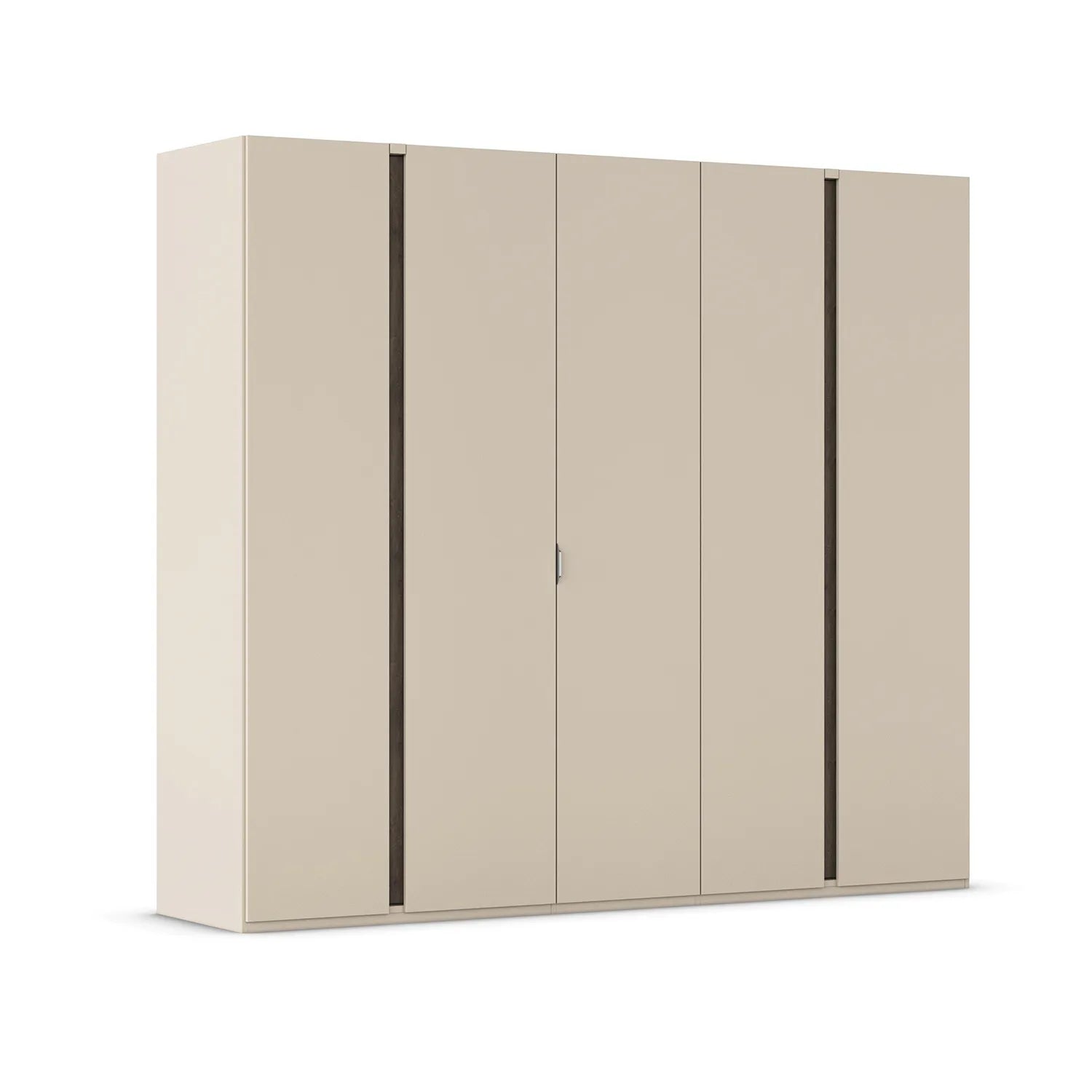 Larisa 251cm Champagne & Atlantic Oak Hinged 5 Door Wardrobe