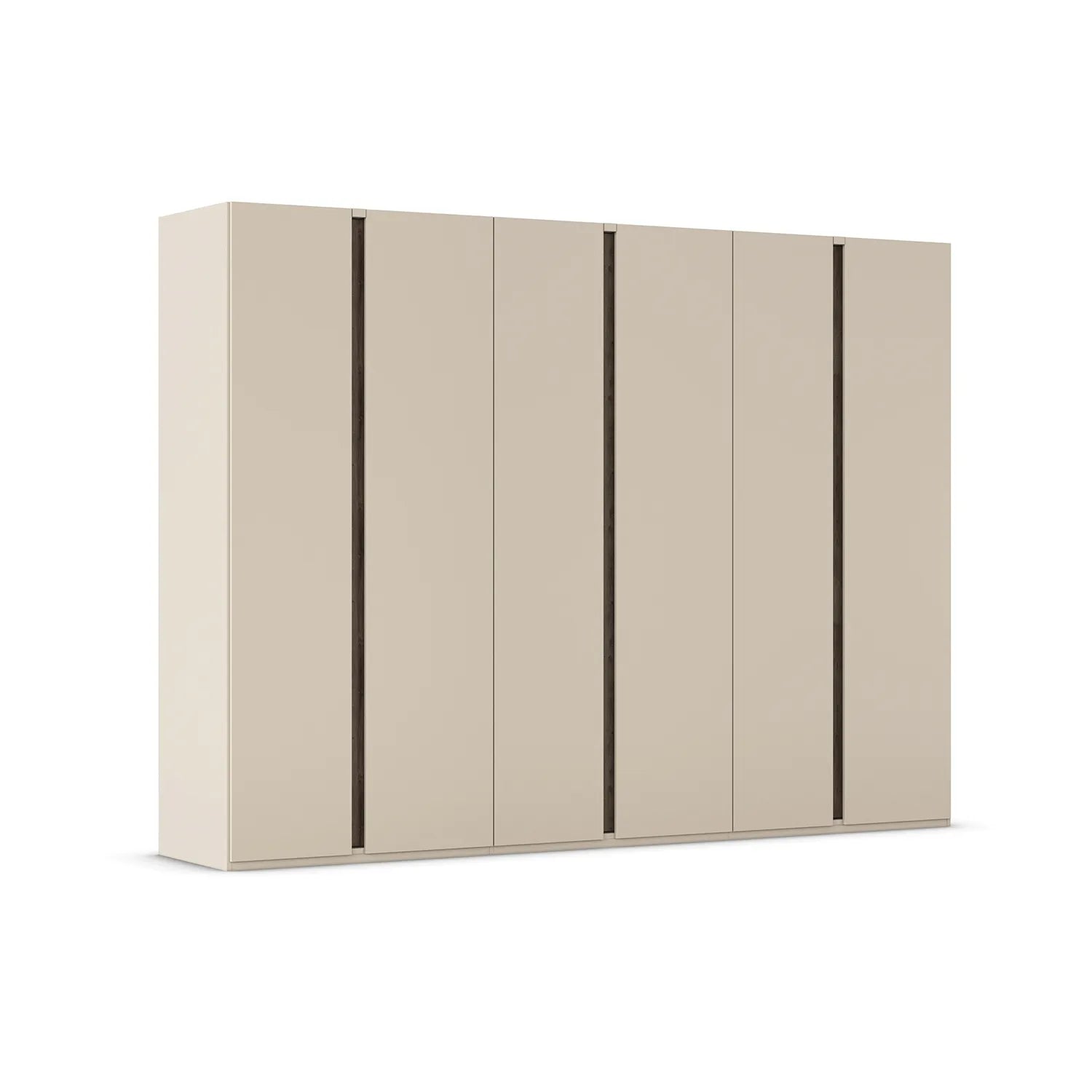 Larisa 301cm Champagne & Atlantic Oak Hinged 6 Door Wardrobe