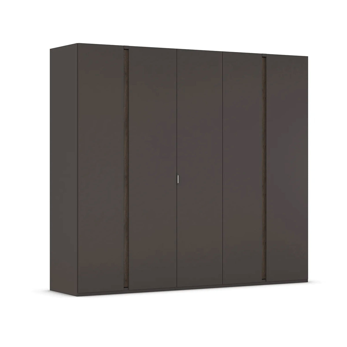 Larisa 251cm Graphite & Atlantic Oak Hinged 5 Door Wardrobe