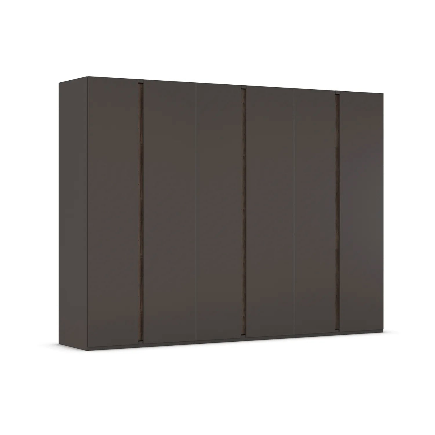 Larisa 301cm Graphite & Atlantic Oak Hinged 6 Door Wardrobe